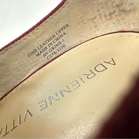 Adrienne Vittadini Grins Bootie 7 Maroon Suede Stiletto Heels - Picture 11 of 13